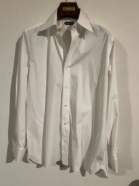 Tom Ford White Cotton Dress Shirt - Classic Spread Collar